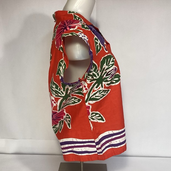 Vintage Hilo Hattie Hawaiian Woman’s sleeveless Shirt size large Made in Hawaii - Picture 3 of 8